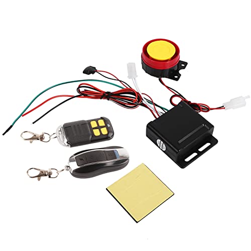 ERYUE Kit de Alarma de Robo de 125db, de Seguridad de Control Remoto para Motocicletas, con Sirena de Alta Potencia, Alarma Inteligente, Impermeable, Consumo de Energía Ultralow,