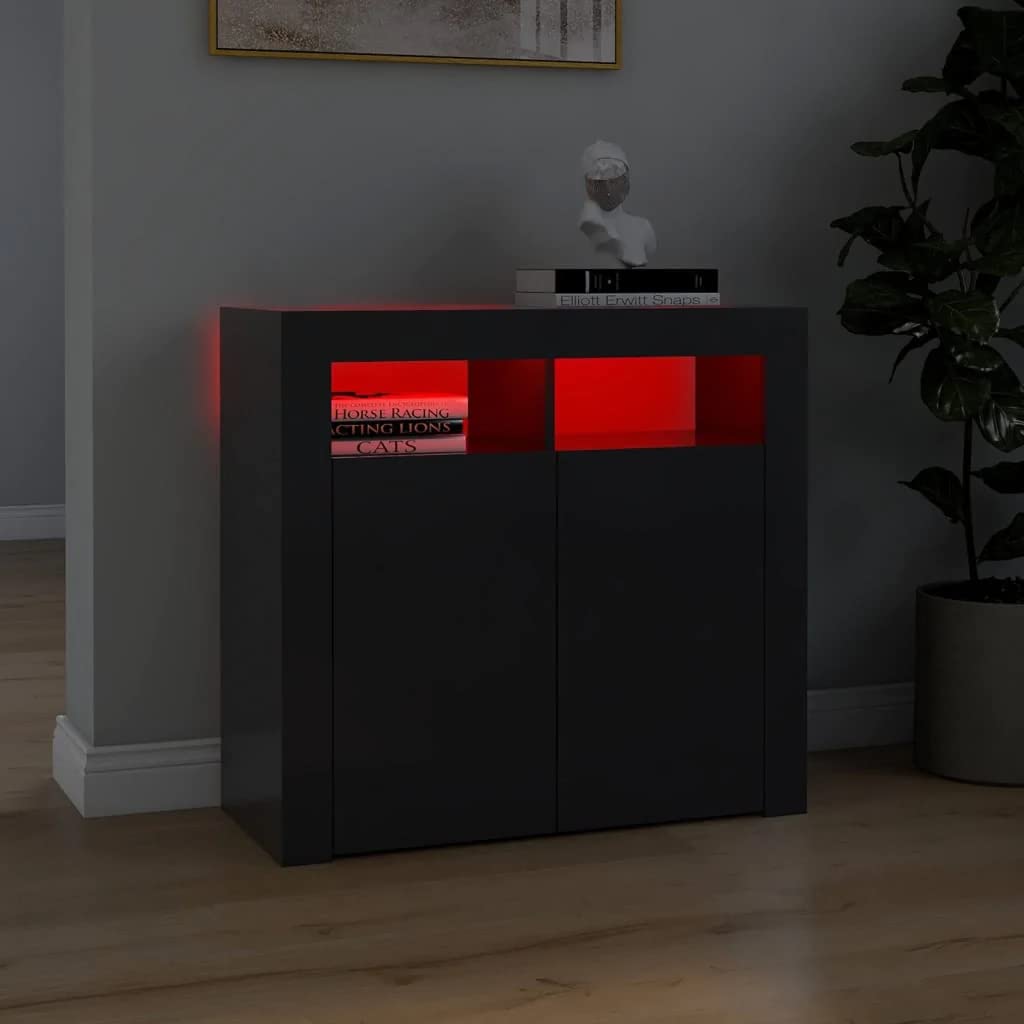 vidaXL Szafka z oświetleniem LED, biała, 115,5 x 30 x 75 cm