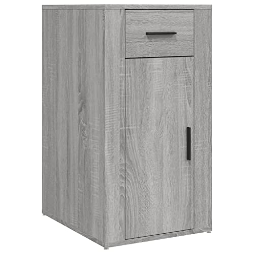 Bureau gain de place gris Sonoma avec rangements fermés pour studio étudiant - 7