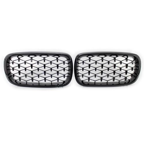 Aptliton Front Kidney Grille Pair for luxury car brand X5 F15 F85 / X6 F16 F86 2014+, Diamond Mesh Grille Guards, Black Front Bumper Exterior Replacement, Fits 51117294486 51117294485 - Meteor Bright