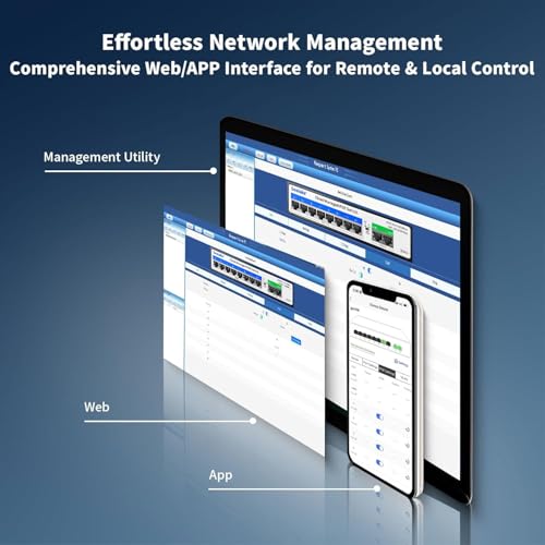Image of 8 Ports 100Mbps PoE Switch with 2 Gigabit Uplink, 802.3af /at PoE, 120W Built-in Power, Extend to 250Meter, Metal Plug & Play, Vlan, QoS, Desktop /Wall Mount