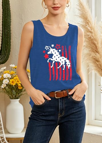 Image of 4th of July Bow Tank Top Women-Vintage American Bow Sleeveless Shirt USA Flag Tee Top Patriotic Tank Top