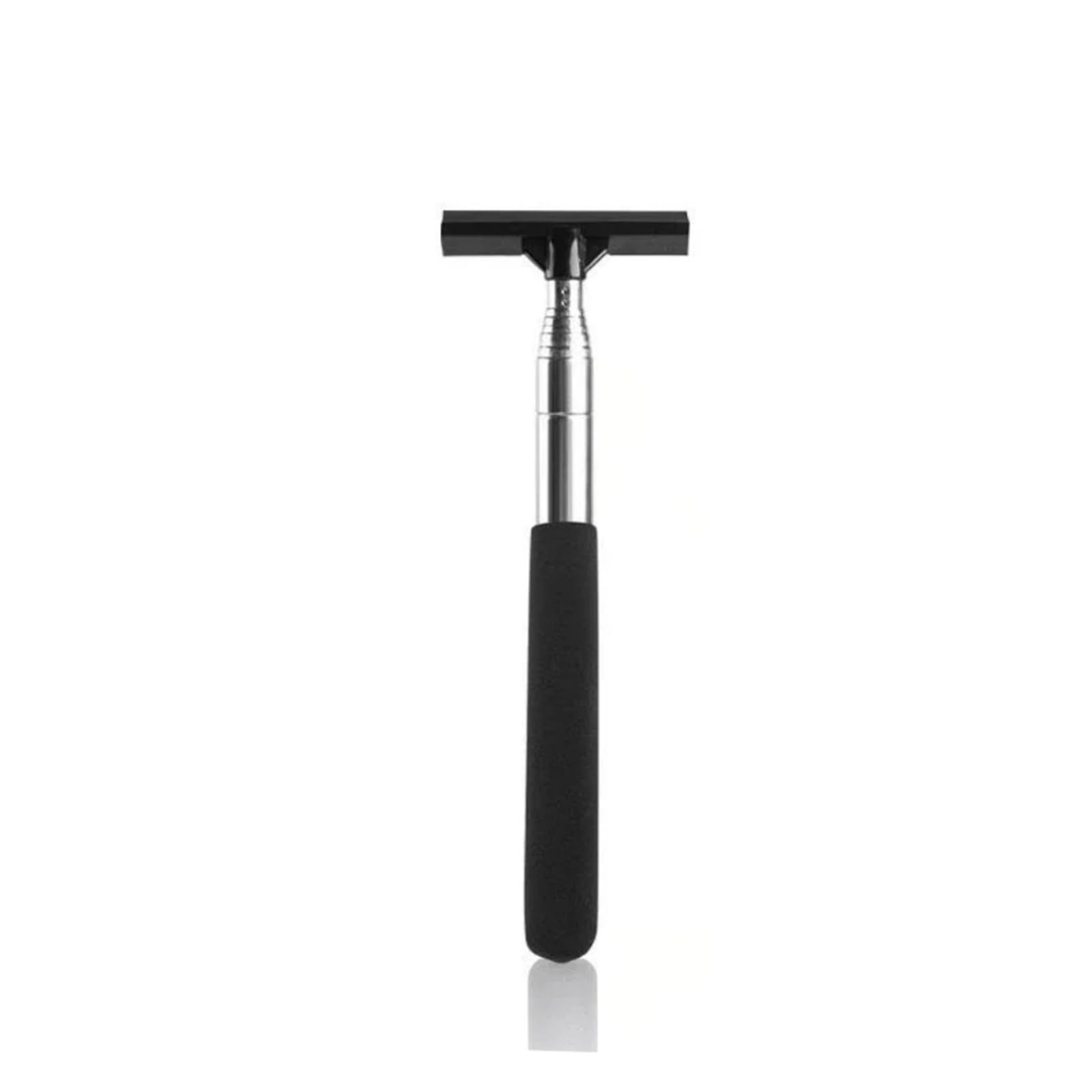 Car rearview mirror wipers Car Rearview Mirror Wiper Telescopic Handle Durable Stainless(A-Black)