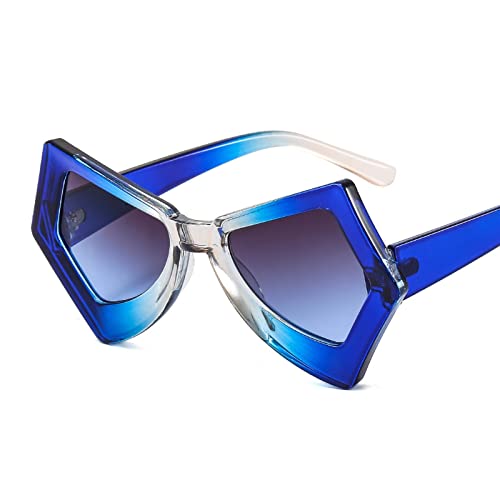 Lunettes de Soleil Femmes Butterfly Cat Eye Grand Cadre Vintage