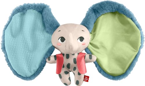 Image of Fisher-Price Baby Sensory Toy Planet Friends All Ears Lovey, Plush Elephant for Newborns Ages 3+ Months