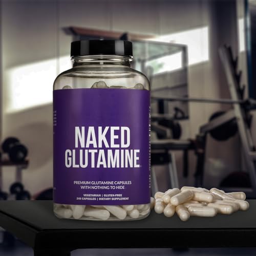 NAKED L-Glutamine Muscle Recovery Capsules, 1000mg, 240 Count, Made in The USA, Non-GMO, Gluten and Soy Free - Image 6