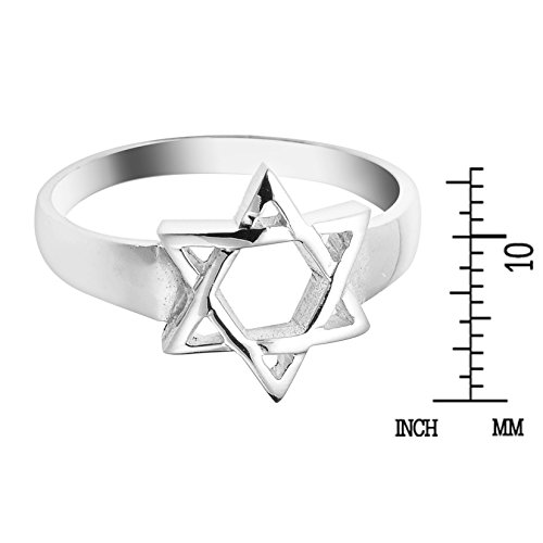 AeraVida Simple Star of David .925 Sterling Silver Ring4