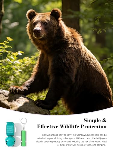 CHADWICK Multicolor Bear Bells with Whistle, Includes Matching Emergency Whistle, Perfect for Hiking, Camping, Outdoor Safety, Survival, Fishing, Cycling (1, White) by CHADWICK - Image 8