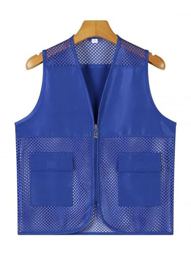 easyforever Kids Boys Girls Volunteer Vest Zipper V Neck Sleeveless Tops Mesh Jacket School Camp Activities Uniform2