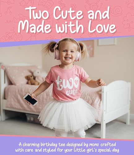 Lalo & Luna Two Cute 2nd Birthday Outfit T-Shirt for 2 Year Old Girl - Second Bday Toddler2