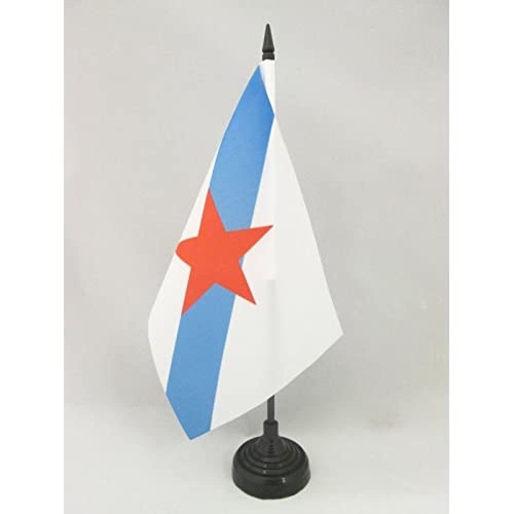AZ FLAG Galicia Independentist Table Flag 5'' x 8'', Galicia Estreleira Office Decoration 100% Polyester 21 x 14 cm