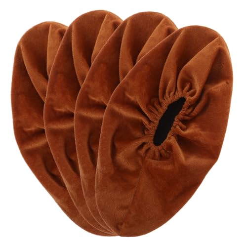 KESYOO 2pairs Anti-Slip Wear-Resistant Shoe Cover Protector Shoe Covers for Bowling Shoes Bowling Shoe Rain Cover Indoor Waterproof Rainproof Reusable Bowling Equipment Flannel Brown