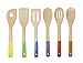 BambooWorx Bamboo Cooking Utensils Set- 6 Pieces + Holder, Wooden Spoons & Spatulas, Kitchen Utensils, ♻ All Natural Bamboo.