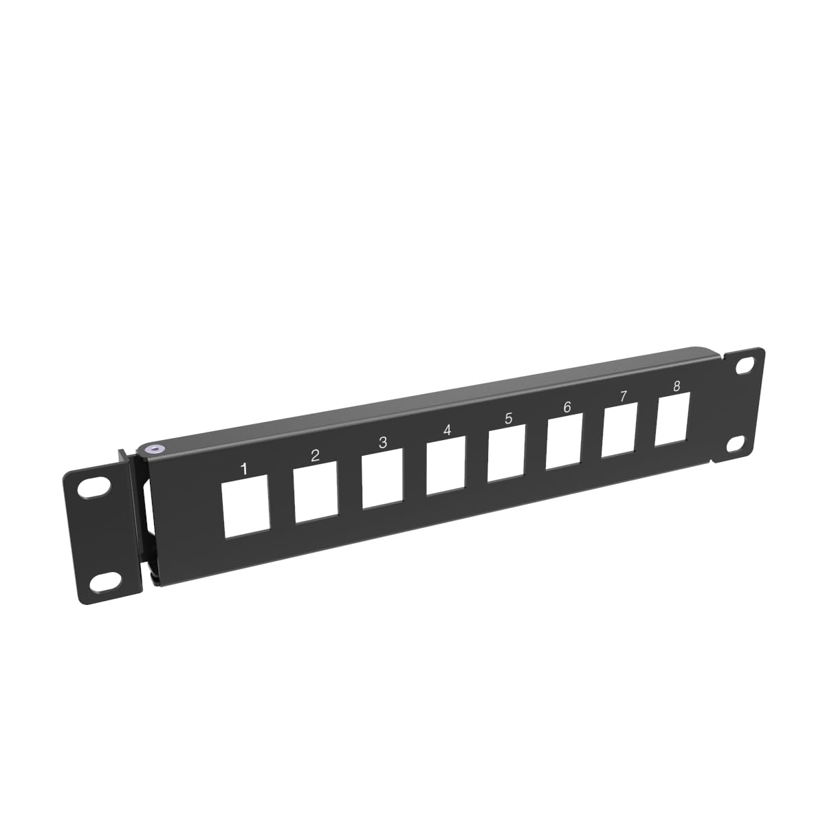 QiaoYoubang 1U 10" Mini Hinged 8 Port Blank Keystone Patch Panel for 10 inches Rack Mount (1U-10IN-8Holes)
