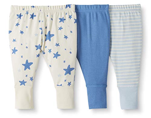 Moon and Back by Hanna Andersson Joggers de Algodón Orgánico Unisex Bebés, Pack de 3, Azul,...
