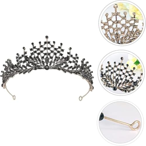 Diadema de boda con diamantes de imitación para peinados de novia elegantes 8