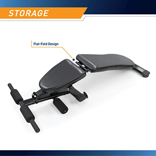 MARCY Adjustable Weight Bench for Full Body Workouts - Black, 42 x 26 x 48