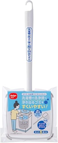 ダイ ヤ (Dai ya) 洗濯 ゴミ取りネット 長い持ち手 全長38.6p 手を汚さない すくいやすい お手入れ簡単 使い捨てネット 洗濯機 洗濯槽 掃除 黒カビ 057364 ホワイト