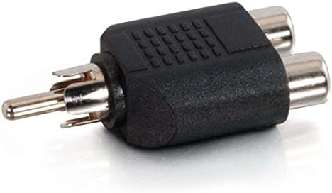 C2G 40650 One RCA Mono Male to Two RCA Mono Female Audio Adapter, Black