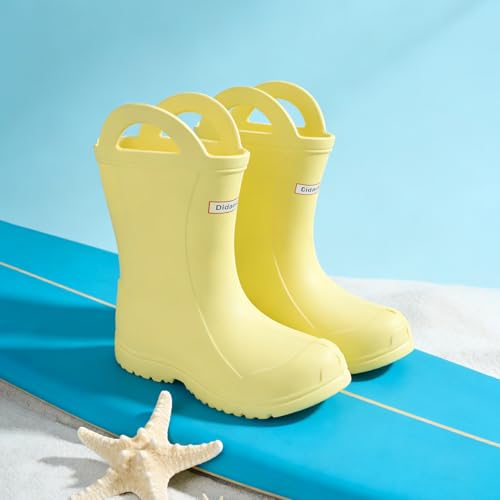 Botas de lluvia para niños pequeños y adolescentes con asas cómodas 3