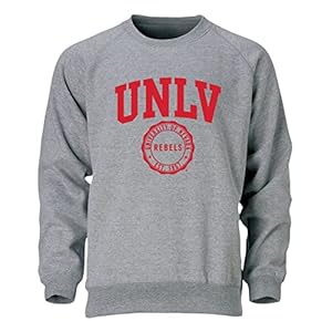 Barnesmith University of Nevada-Las Vegas UNLV Rebels Crewneck Sweatshirt, Heritage, Charcoal Grey, Large