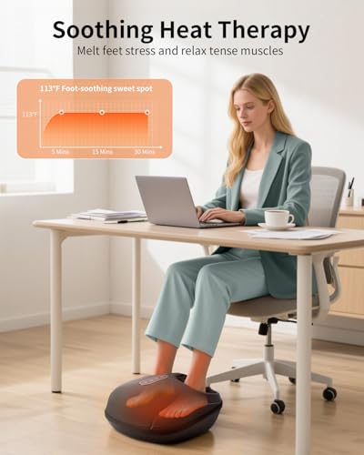 Image of Nekteck Foot Massager with Remote APP Control, HSA Eligible FSA | Feet Massager with heat for Plantar Fasciitis Neuropathy, Deep Kneading, Air Compression, Gifts for Women Men, Fits up to 13 inch