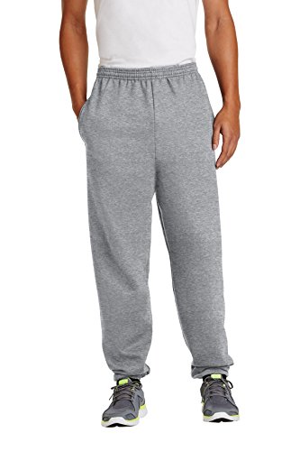 Port & Company 9 oz Sweatpant w Pockets (PC90P) X-Small Athletic Heather