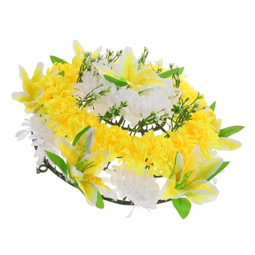 HAMPPLIES Funebre Artificiali Wreath Sacrificale Per Attività e Funerali Vividamente Lifelike Per Cimitero e Commemorazioni