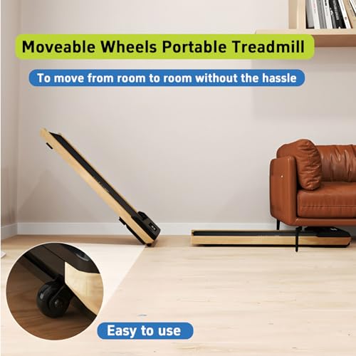 Image of Portable Walking Pad with Handle Bar for Home & Office, Under Desk Treadmill with Remote Control,3.0HP 0.6-3.7 MPH Walking Vibration Pad, Low Noise Electric Walking Machine