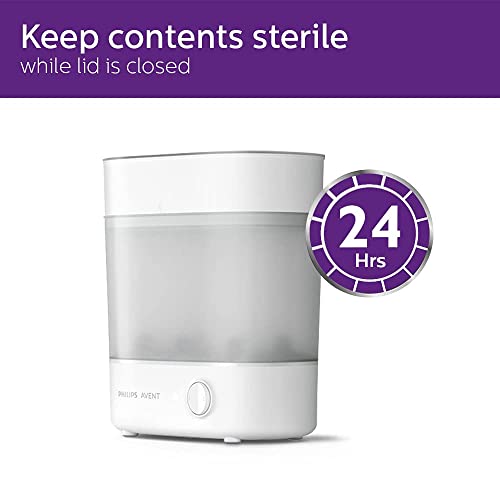 Image of Philips Avent Sterilizer| Babies Fall Ill Less in Philips Avent Sterilizer Homes & get 2X Better Germ Protection vs Boiling*| Kills 99.9%** Germs in 10 mins | 2 Yr Warranty | SCF291 /00 (SCF291 /00 + SCF531 /11)