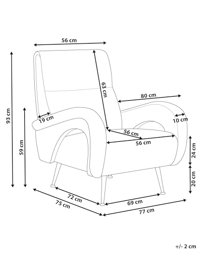 Poltrona In Velluto A Coste Imbottita In Stile Retrò Verde Soggiorno Camera Da Letto - 3
