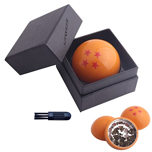 Dragon Ball Grinder Spherical Three-Layer Animation Smoke Grinder Dragon Ball Smoke Crusher Zinc Alloy Manual Smoke Tool