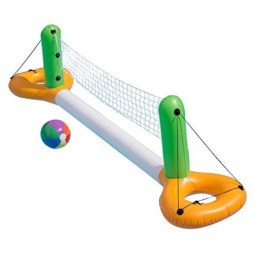 SUN Searcher Floating Inflatable Pool Volleyball Game Set for Swimming Pool