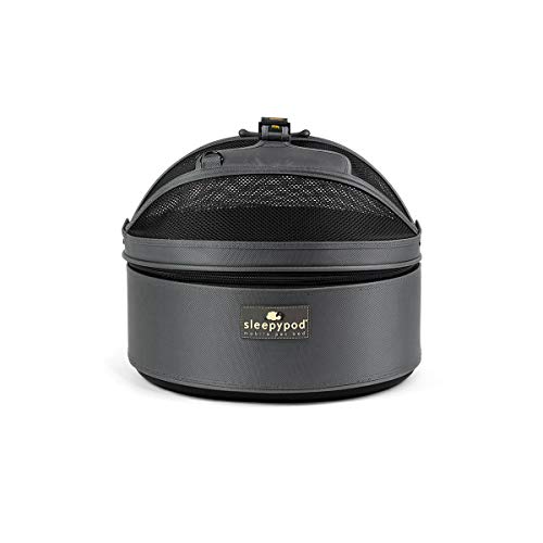 Sleepypod Mobile Pet Bed — Multi-use Travel Pet Bed, Crash-Tested Car Seat, & Carrier for Dogs and Cats up to 15 Pounds (Charcoal Grey)