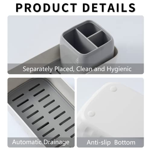 Soporte organizador de cepillos de dientes con bandeja autodrenante - 40% OFF - Image 2