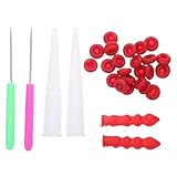 SHINEOFI Kleber Dosiernadel Dichtungswerkzeug Ersatzdüse Dichtungsrohrkappe Glaskleber Verschlusskappe Kleber Applikator Spenderwerkzeug Dichtungsdüse Dichtungsspitzen Düsen