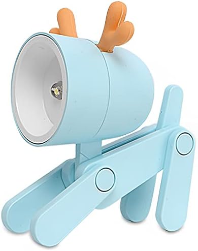Night Light Desk Lamp Cute Small Phone Holder, Dog / Deer Shape Mini LED Portable Reading Decor Table Lamp for Kids Students Night Study and Bedroom Bedside (6Pcs-Deers)