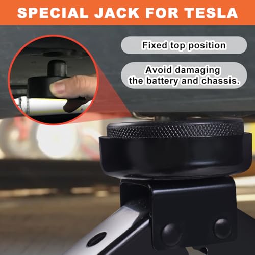 Image of Car Jack Kit for Tesla Model Y /3 /S /X, 3 Ton (6,600 lbs), Scissor Jack, Lifting Jack Suitable for Tesla Model 3 /Model S /Model X /Model Y. Comes with Labor-Saving Wrench /Bracket Pad /Storage Bags
