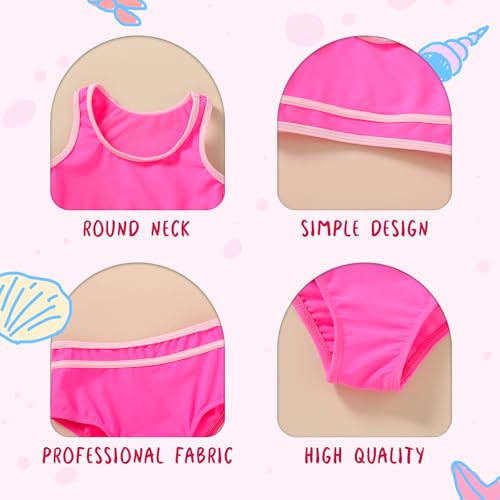 Image of YOUNGER TREE Girls Swimsuit Sleeveless Tankini 2 Piece Bikini Sets Beach Sport Bathing Suit for Toddler Kids Girl