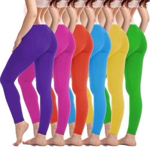Sexy Basics Womens Ultra Soft Cotton Stretch Full Length Footless Leggings Skinny Pant Tights | Multi Packs & Colors