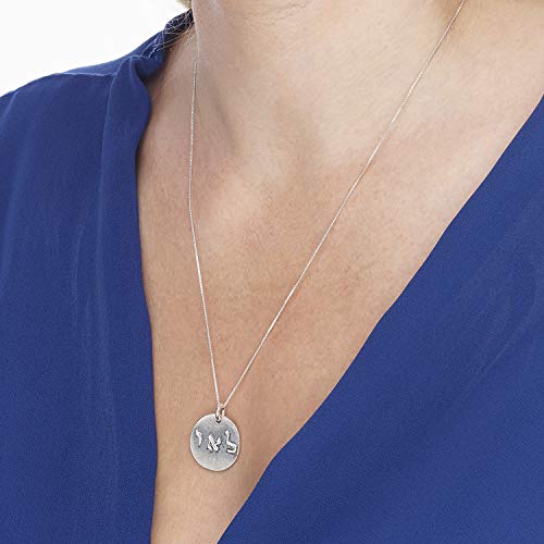 Positive Energy Coin Amulet Pendant in Sterling Silver on 19.5" Box Chain Necklace with Spring Ring Clasp for Men and Women4
