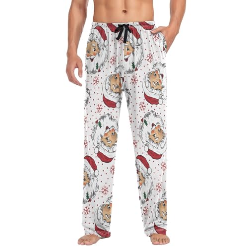 Aslsiy Mens Pajama Pants Soft Pajama Bottoms Stripes Lounge PJS Sleep Pants - Main Image