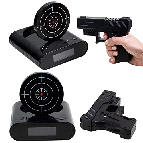 Ec Vision Lock N' Load Gun Alarm Clock/Target Alarm Clock/Creative Clock - Black #TOP3