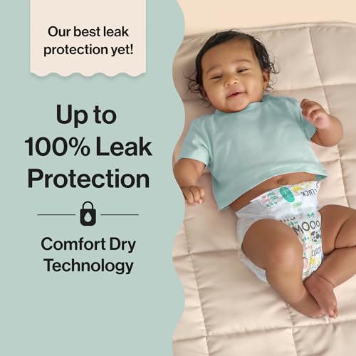 the honest company clean conscious diapers for delicate skin up to 100 leakproof hypoallergenic fragrance-free baby diapers girl prints super club box size 4 2237 lbs 104 count prints vary