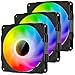 novonest 120mm Silenziatore per PC Ventilatori di Scheda madre 5V ARGB Sync con hub, Specchio Alta Performance ARGB LED PWM Ventola compatibile con ASUS Aura Sync, UA0107-3