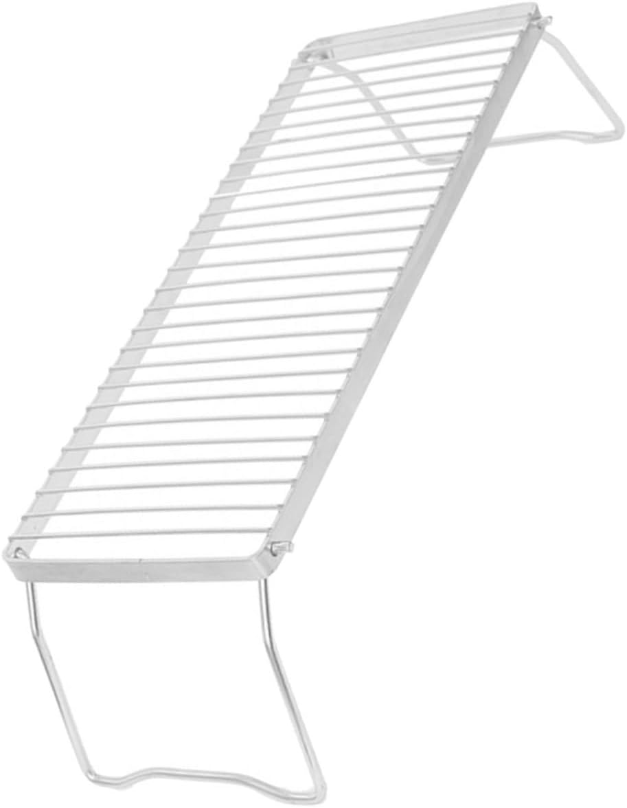 Portable Stainless Steel Outdoor Camping Firewood Burning Stand Pot Support Rack with Stable Tilted Legs for Bbq Grilling and Pot Cooking