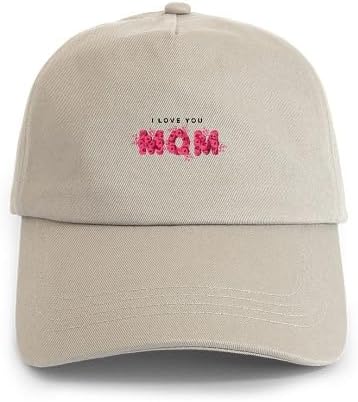 CafePress I Love You Mom Happy Mothers Day with Flowers Adjustable Baseball Cap