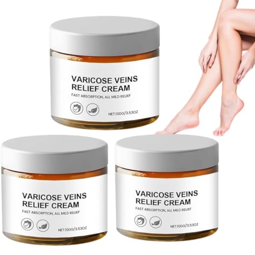 Genérico Crema para aliviar las varices, crema para las varices en las piernas (3 piezas)