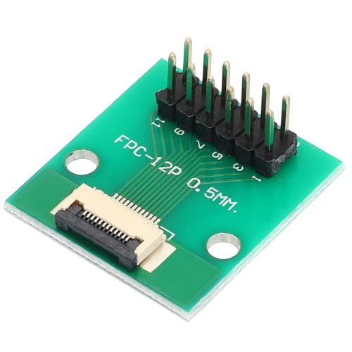 QUARKZMAN Placa Convertidora de PCB de Conector FFC FPC de 12 Pines de 0.5 mm 2.54 mm A 1.0 mm 2.54 mm para Televisores LCD/Cámaras Digitales/Portátiles