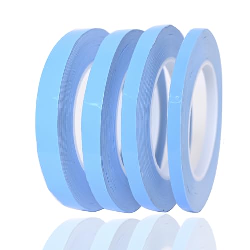 Image of Thermal Adhesive Tape Double Side 0.31 inch, 0.39 inch, 0.47 inch, 0.59 inch x 82feet Conductive Tape 4 Rolls Apply for Coolers, Heat Sink, LED Strips, Computer CPU, GPU, Led Light Strips Mounting Tape